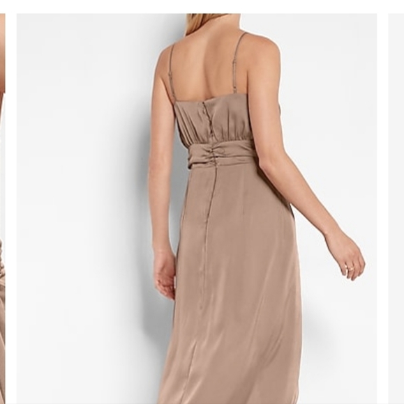 EXPRESS Hi-Lo satin silky dress - Picture 5 of 10